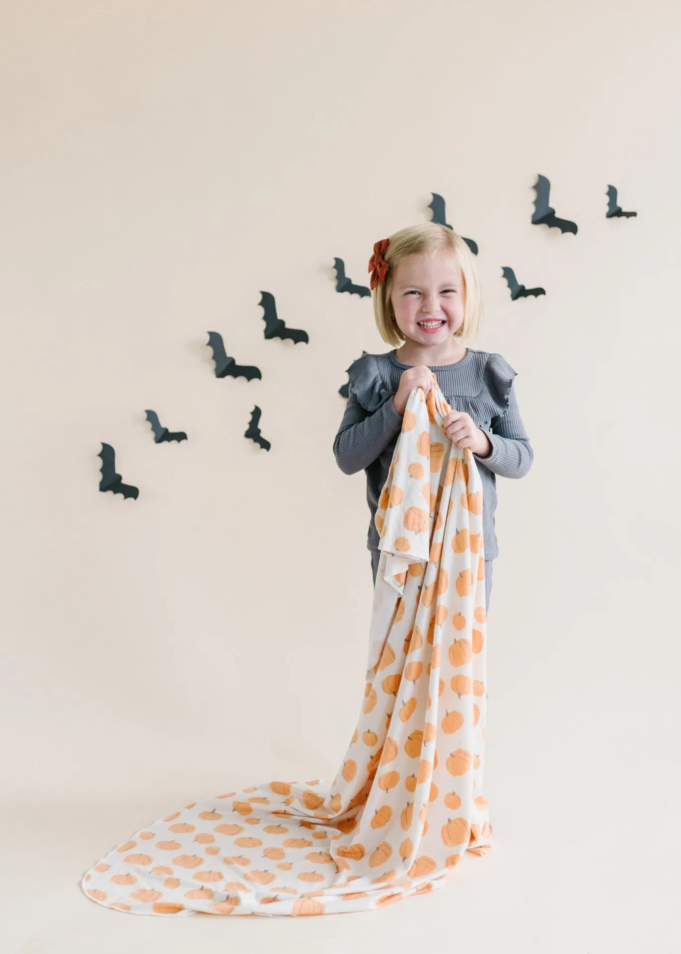 Copper Pearl Patch Knit Swaddle Blanket