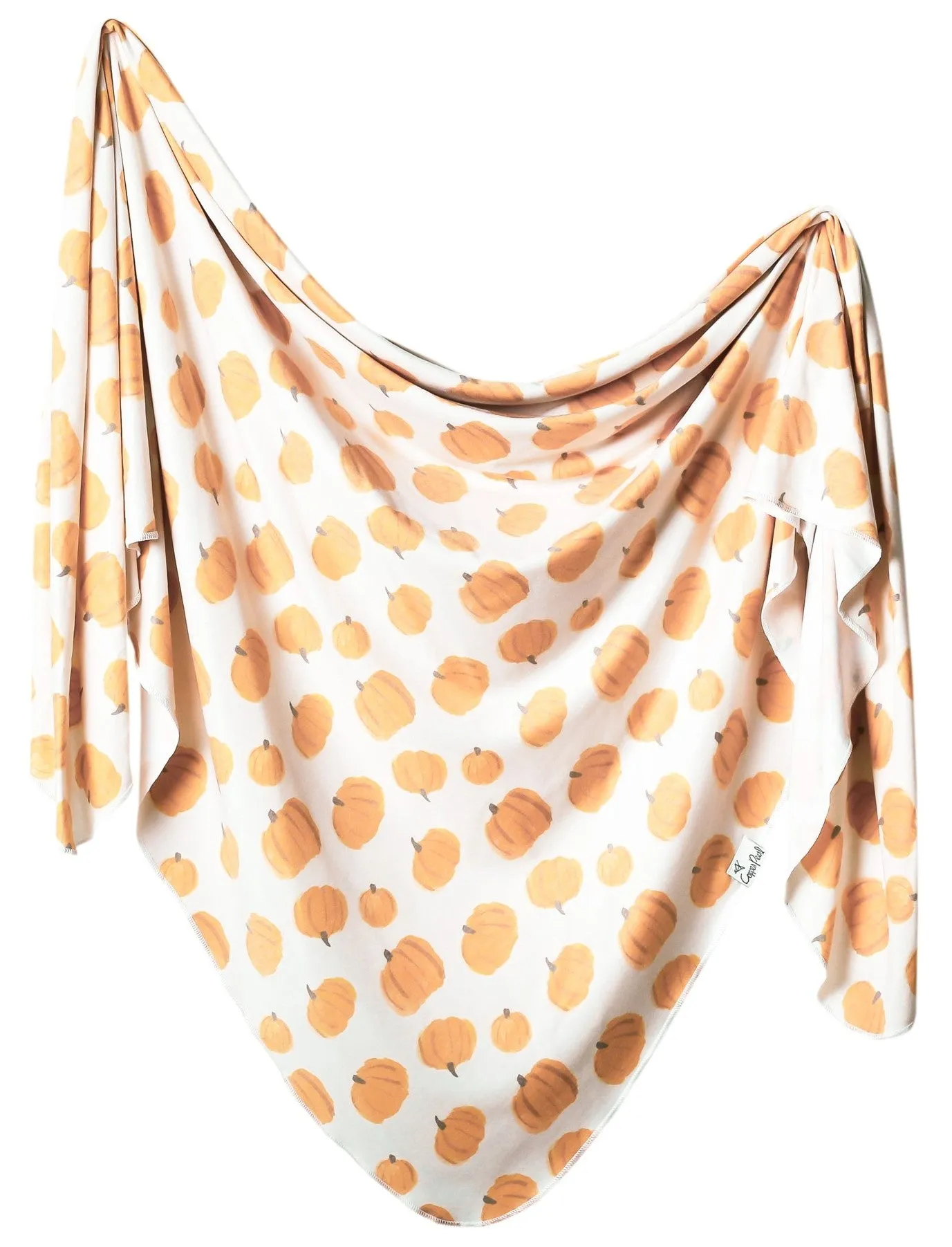 Copper Pearl Patch Knit Swaddle Blanket