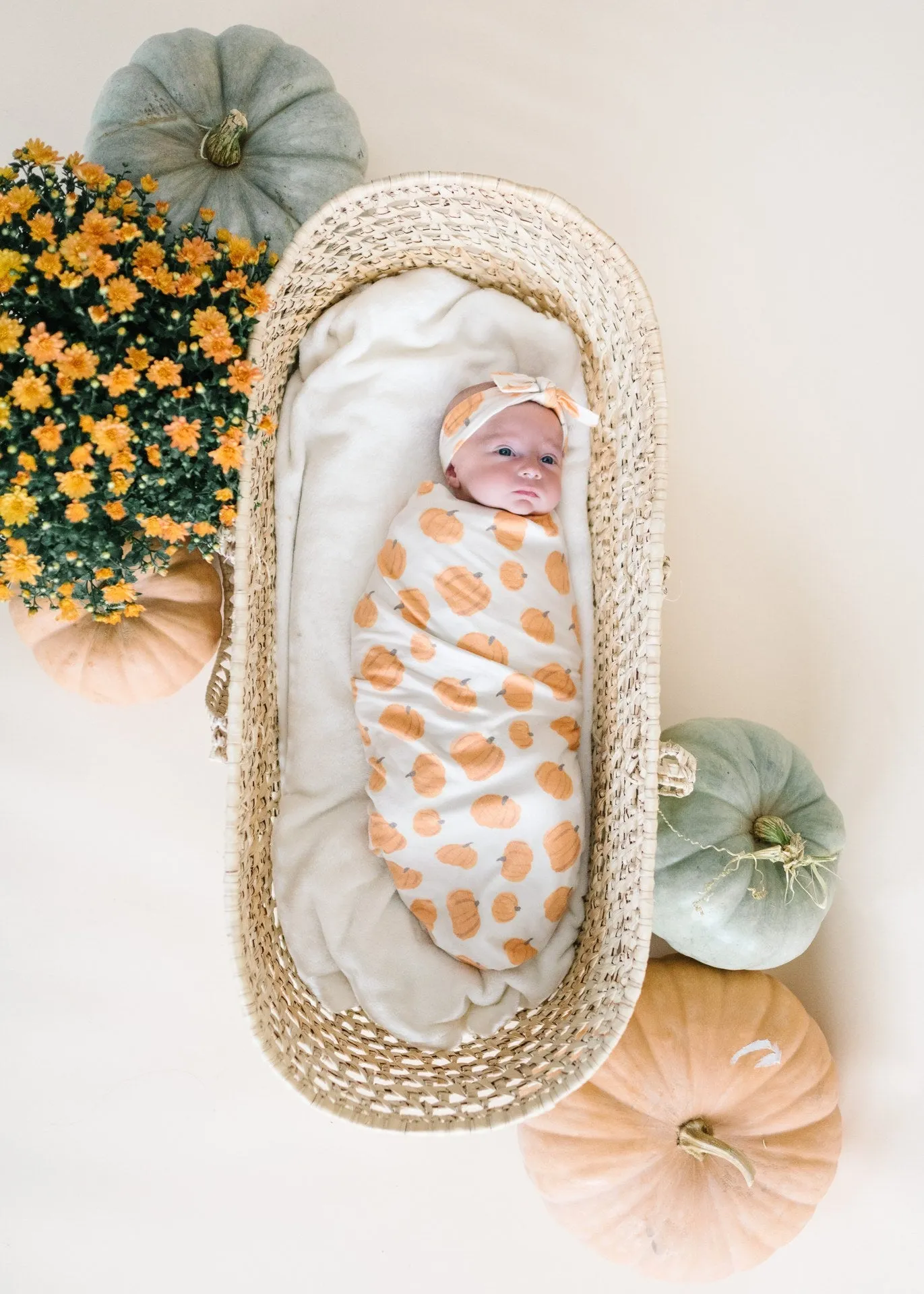 Copper Pearl Patch Knit Swaddle Blanket
