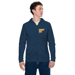 Custom Drips Navy zip hoodie