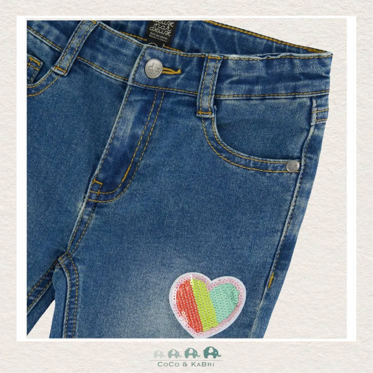 Deux Par Deux: Jeans With Embroidery Patch