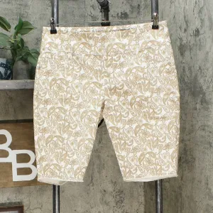 DG2 by Diane Gilman Pull On Bermuda Shorts Khaki Petite Large