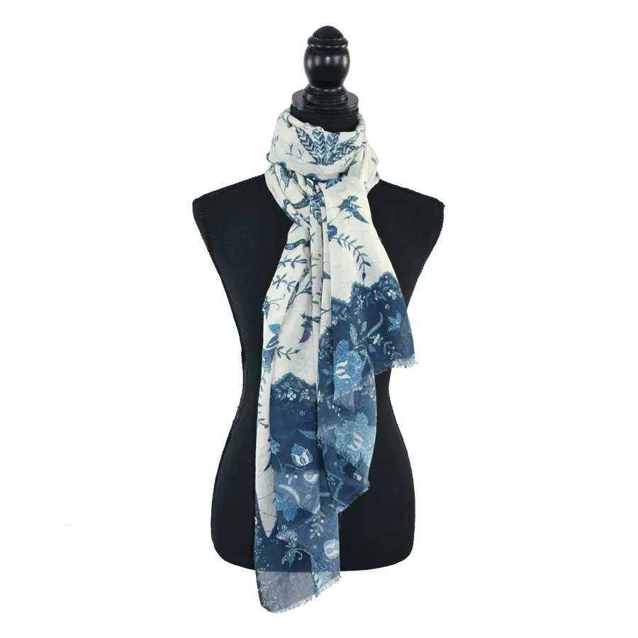 Dupatta Designs Mikado Embroidered Bird Scarf