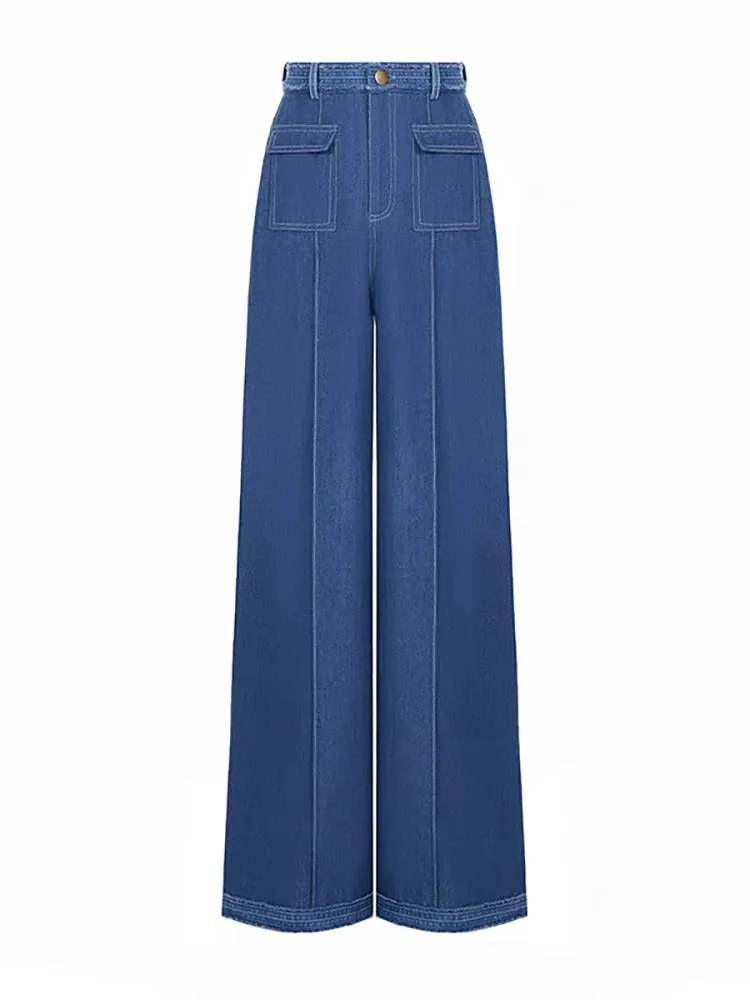 Elegant Short Sailor Collar Patchwork Pockets Pant , Coat