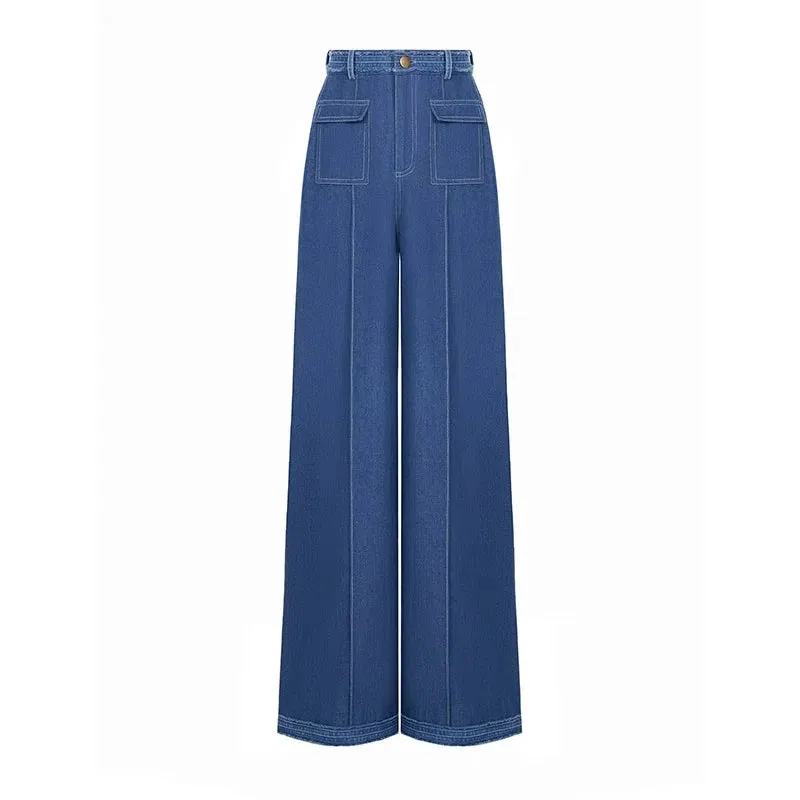 Elegant Short Sailor Collar Patchwork Pockets Pant , Coat