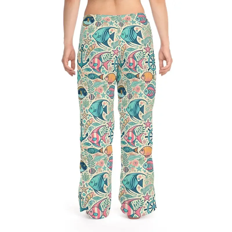 Fish Themed Pajama Bliss in Polyester Jersey Knit