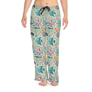 Fish Themed Pajama Bliss in Polyester Jersey Knit