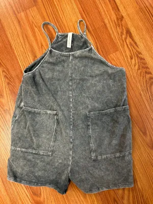 GG Girls Mineral Washed Overall Romper