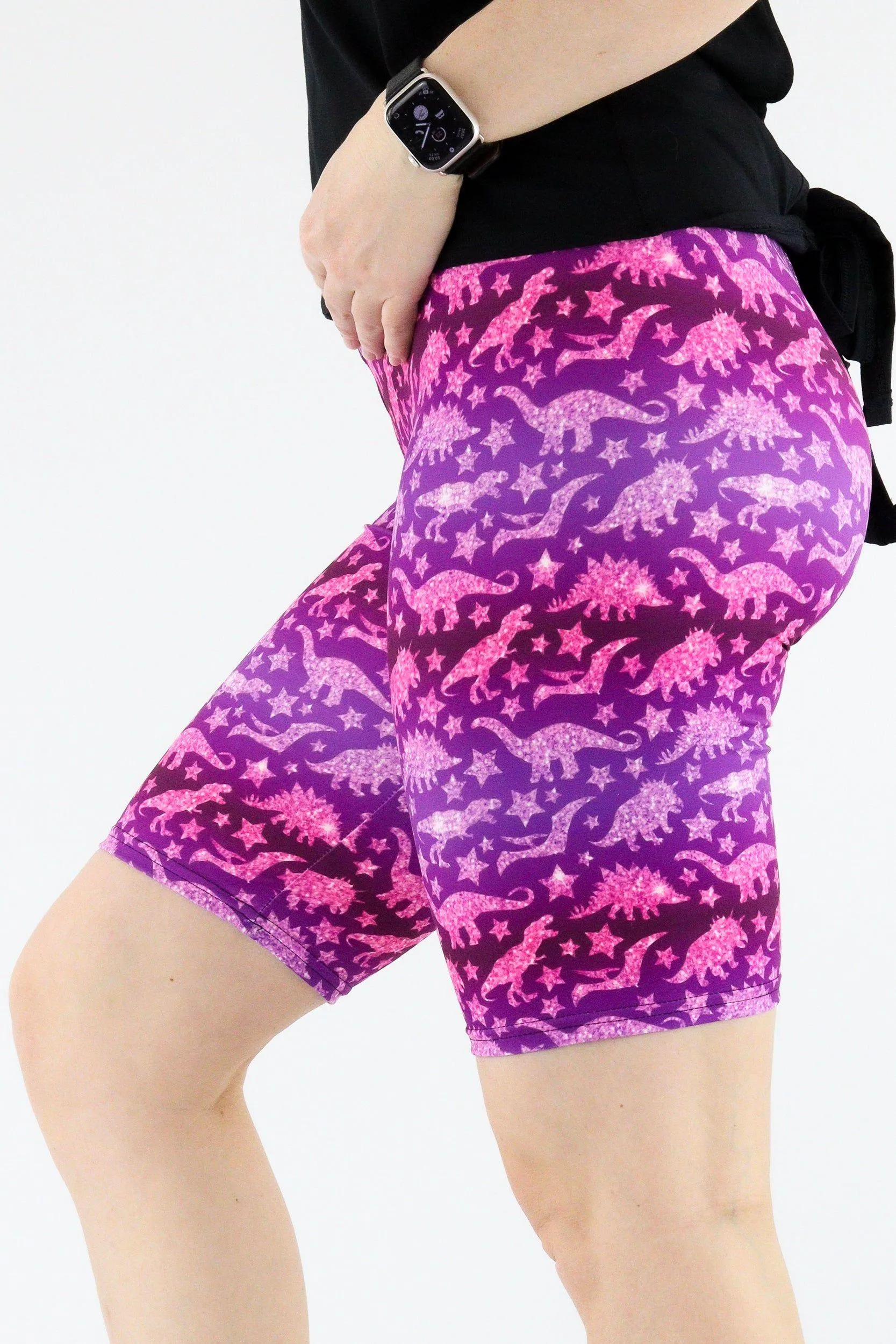 Glitter Dinosaur - Casual Long Shorts