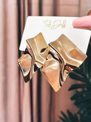 Gold Chips Earrings