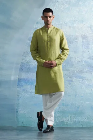 Green Straight Kurta & Pants