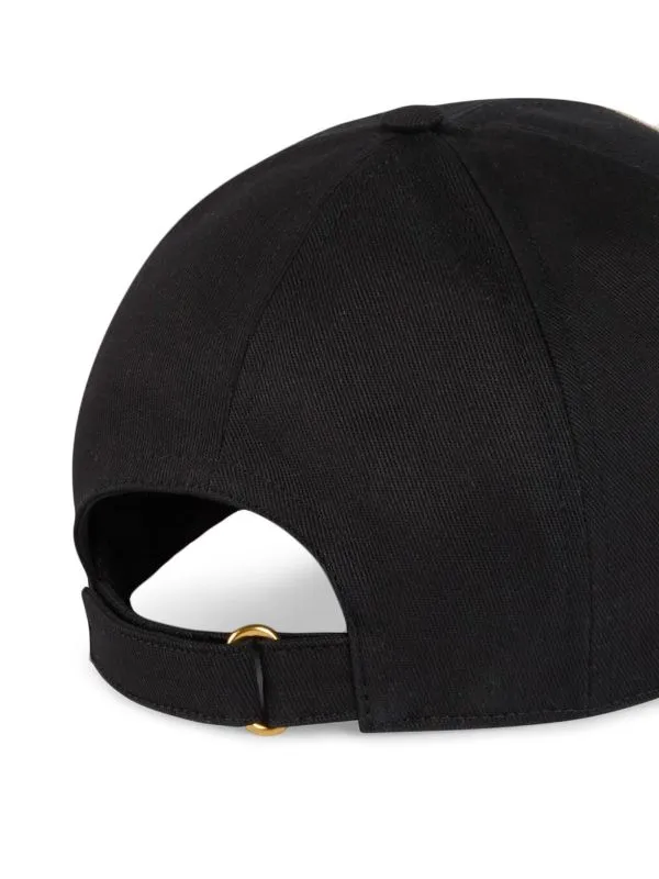 Gucci Worldwide Patch Canvas Baseball Cap in Black