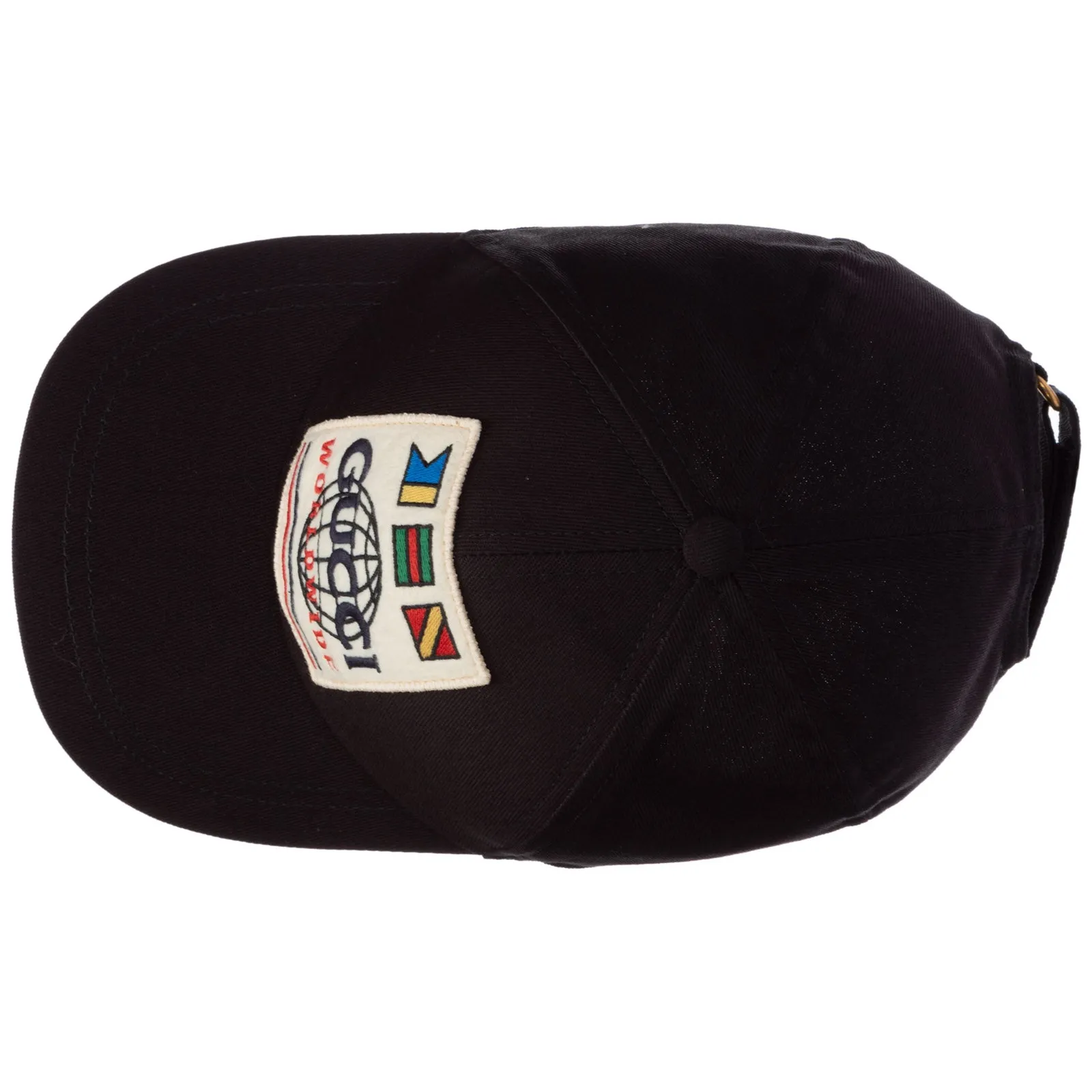 Gucci Worldwide Patch Canvas Baseball Cap in Black