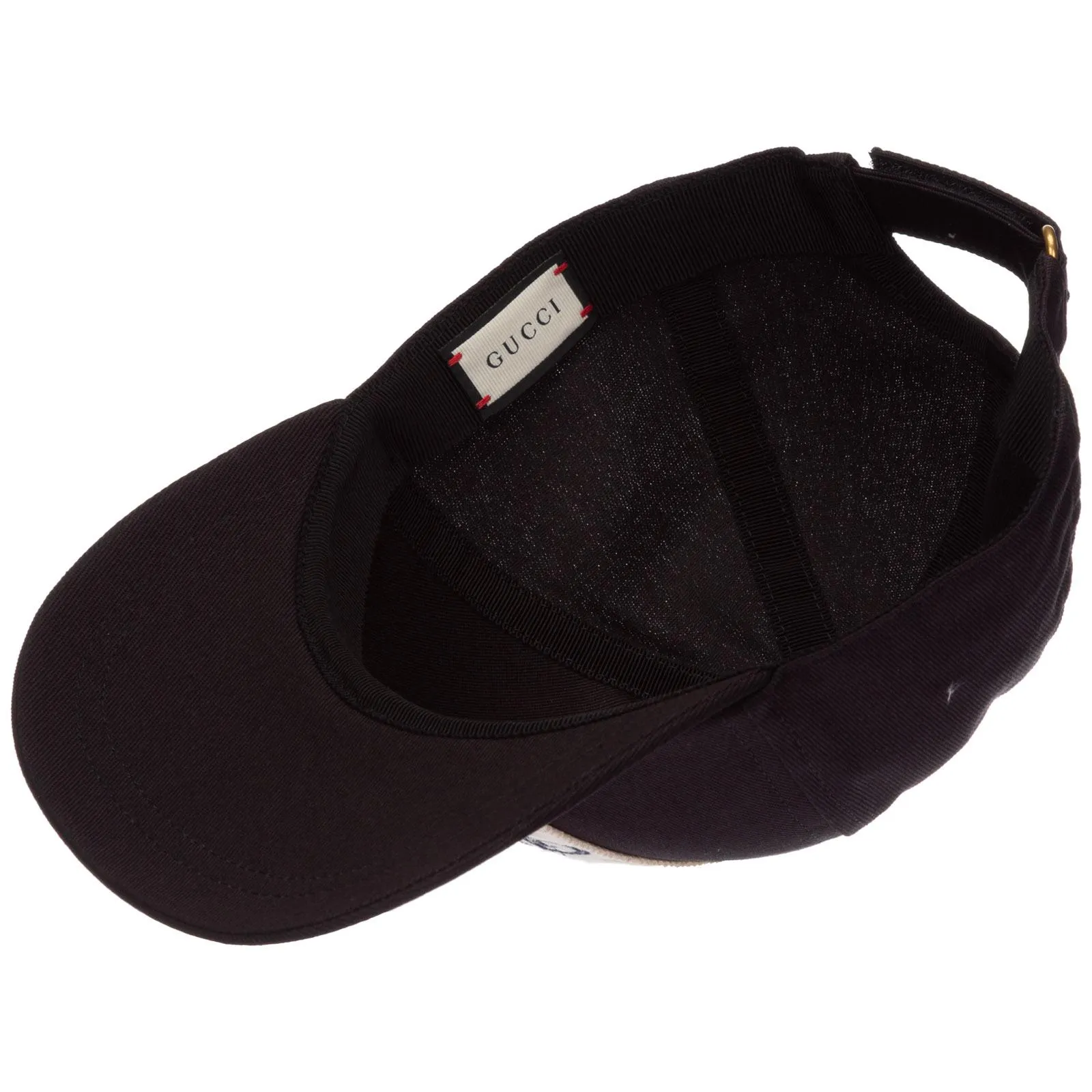 Gucci Worldwide Patch Canvas Baseball Cap in Black