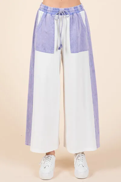 Hazel Blues® |  Mittoshop Color Block Wide Leg  Pants