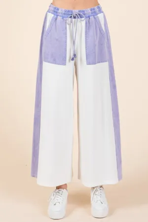 Hazel Blues® |  Mittoshop Color Block Wide Leg  Pants
