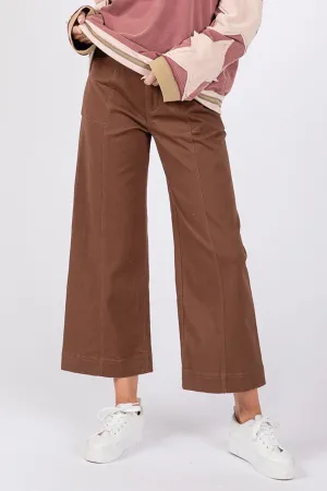 Hazel Blues® |  SAGE   FIG Wide Leg Cropped Pants