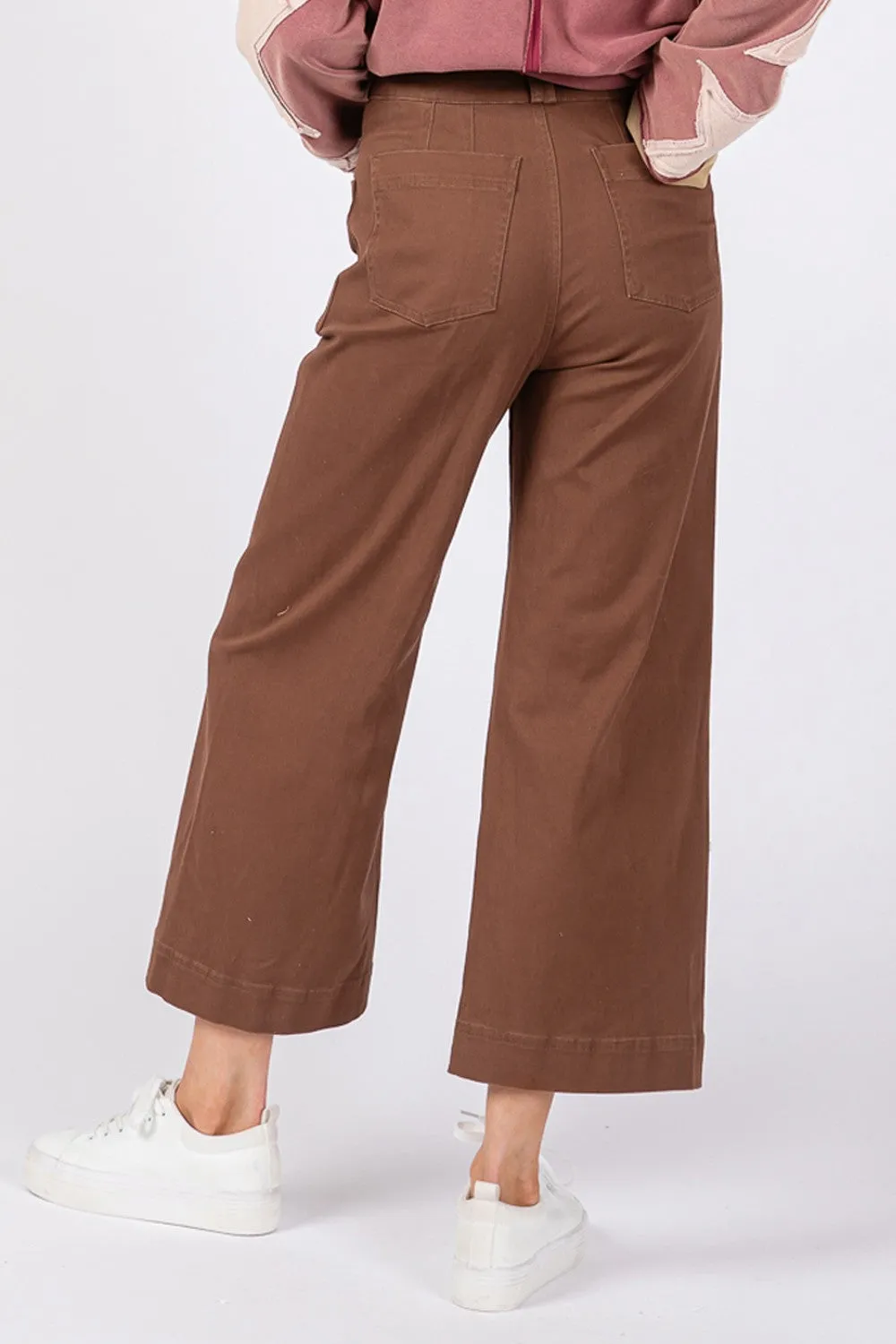 Hazel Blues® |  SAGE   FIG Wide Leg Cropped Pants