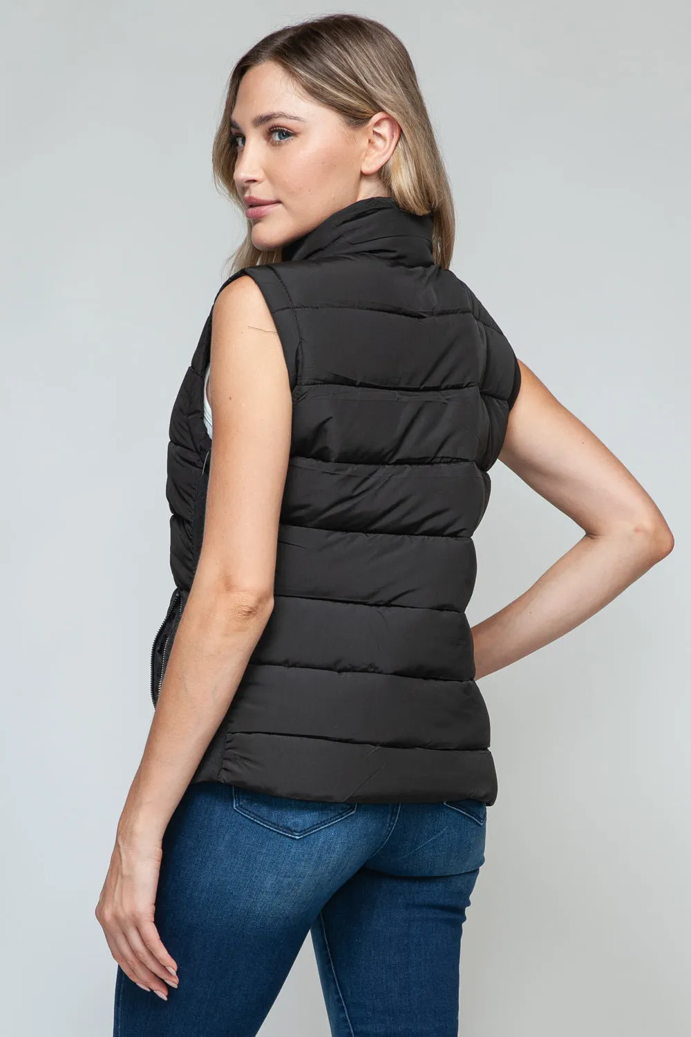 Hazel Blues® |  Snobbish Zip Up Turtleneck Vest with Pockets
