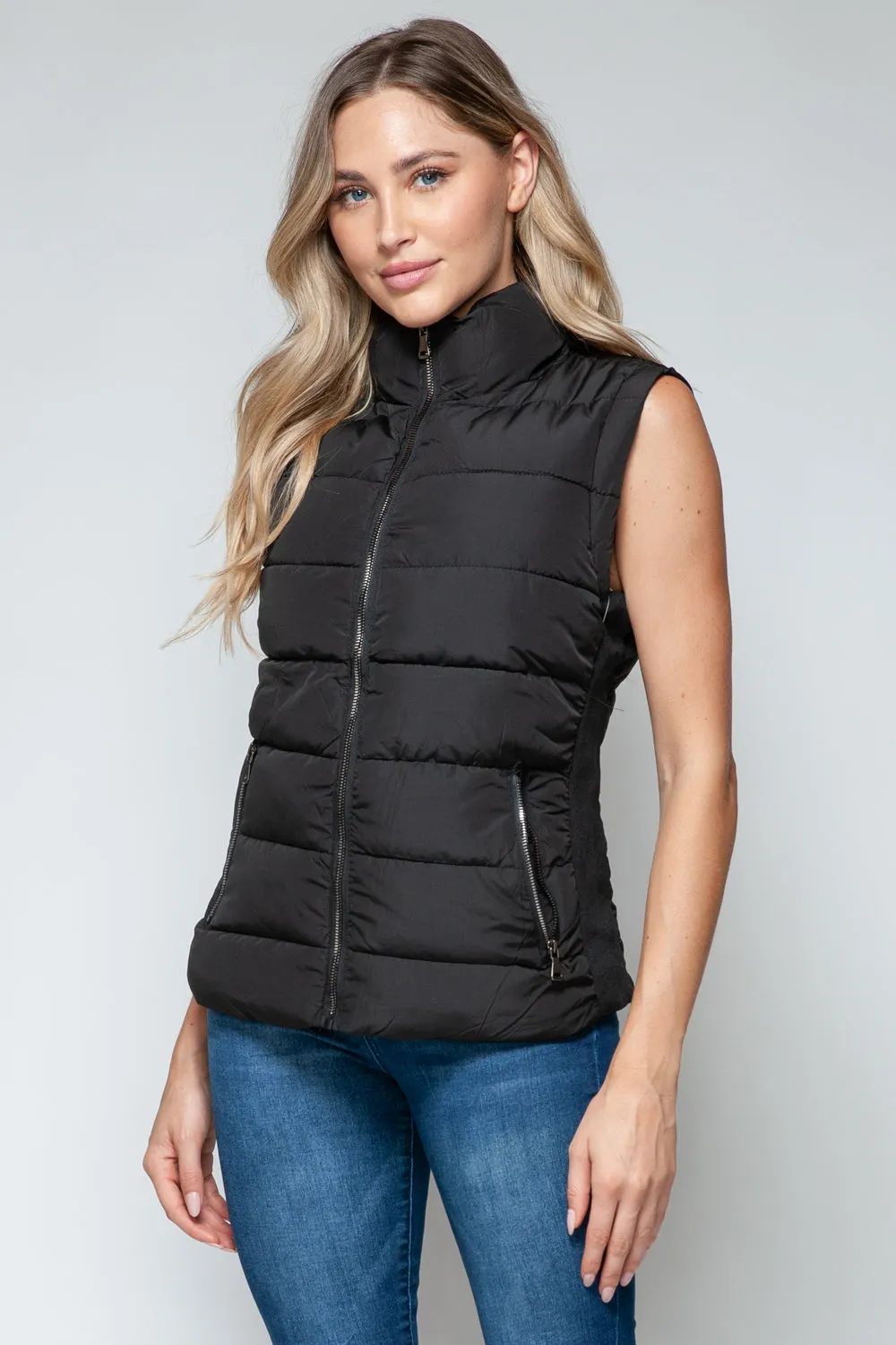 Hazel Blues® |  Snobbish Zip Up Turtleneck Vest with Pockets