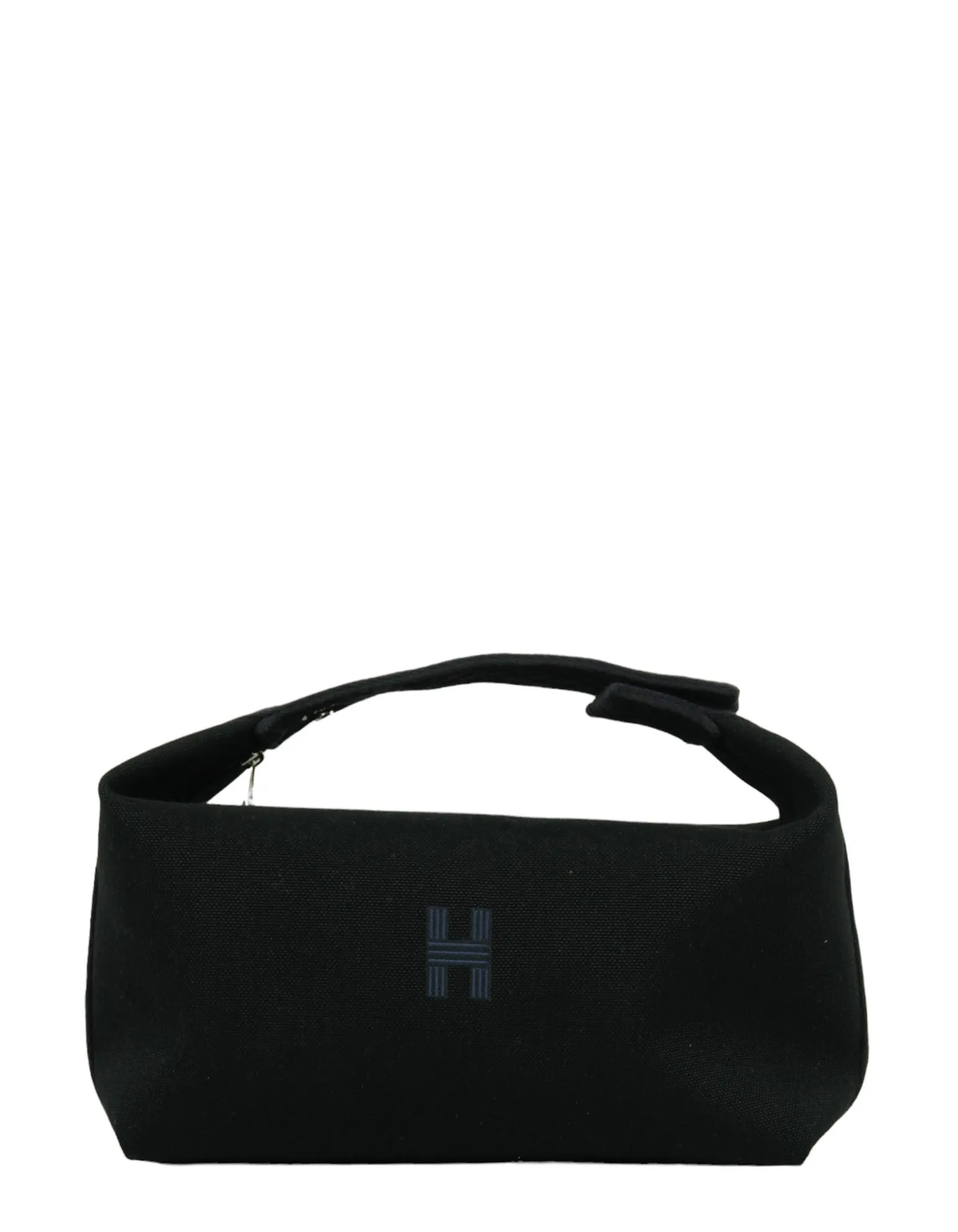 Hermes Navy Canvas Bride-A-Brac Pouch Bag