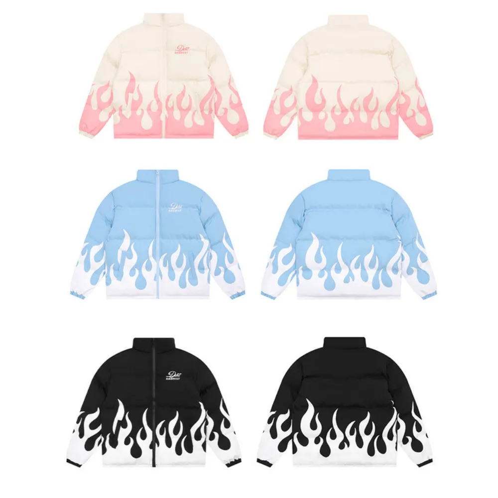 Hip Hop Flame Patch Coat