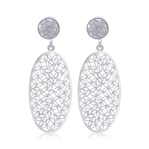 INDIGO SILVER MEDIUM EARRINGS FILIGREE