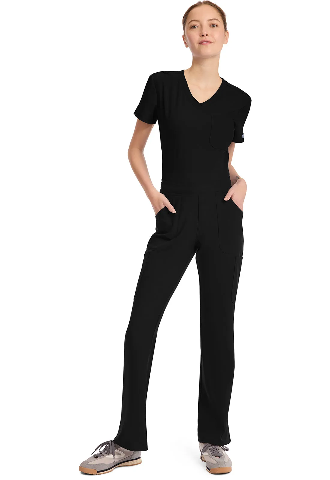 Insight MC010 Women's Mid Rise Flare Leg Pants Black