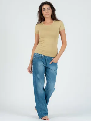 JILL CLASSIC ROUND NECK TEE-CITRON