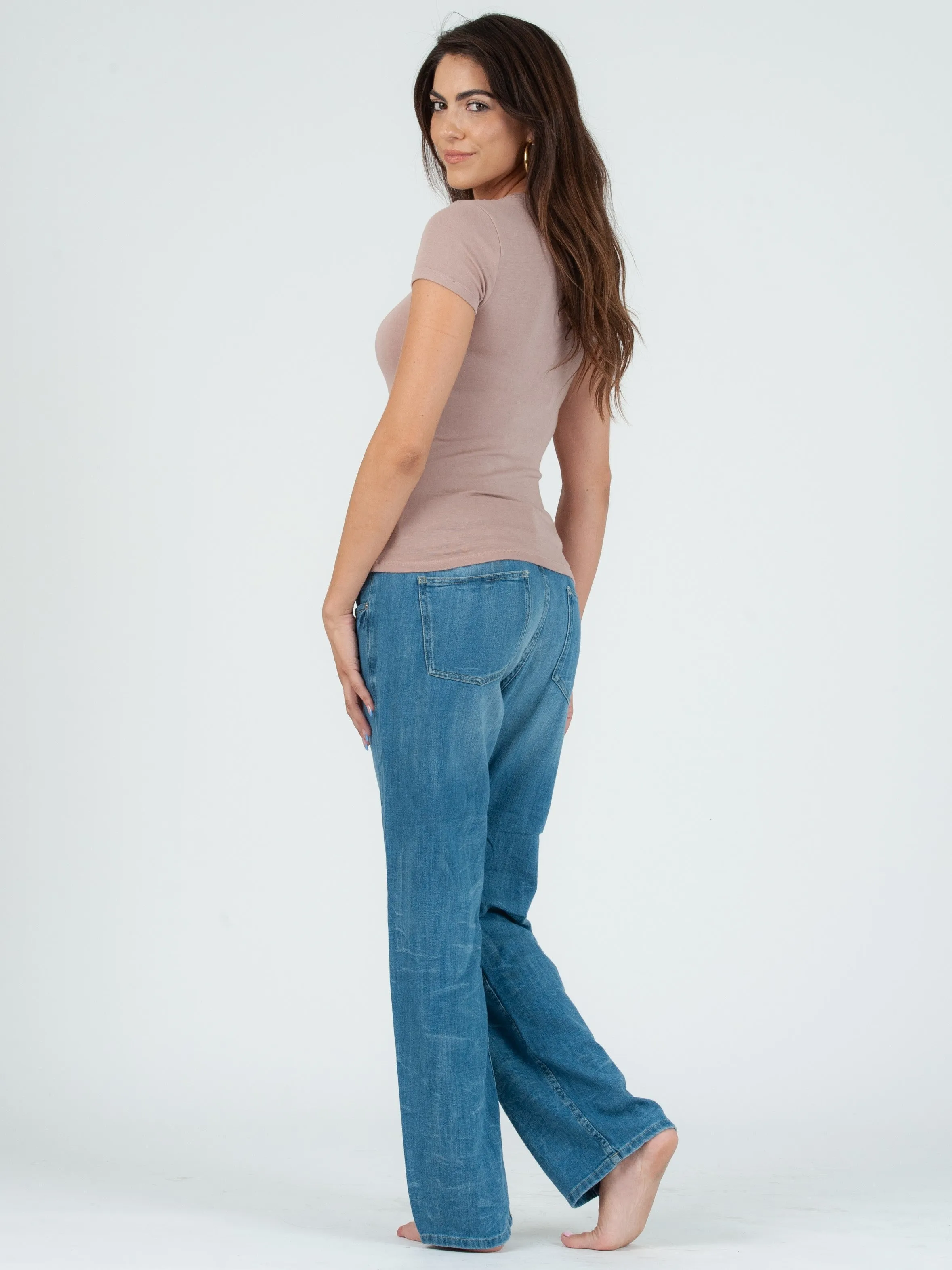 JILL CLASSIC ROUND NECK TEE-ORCHID