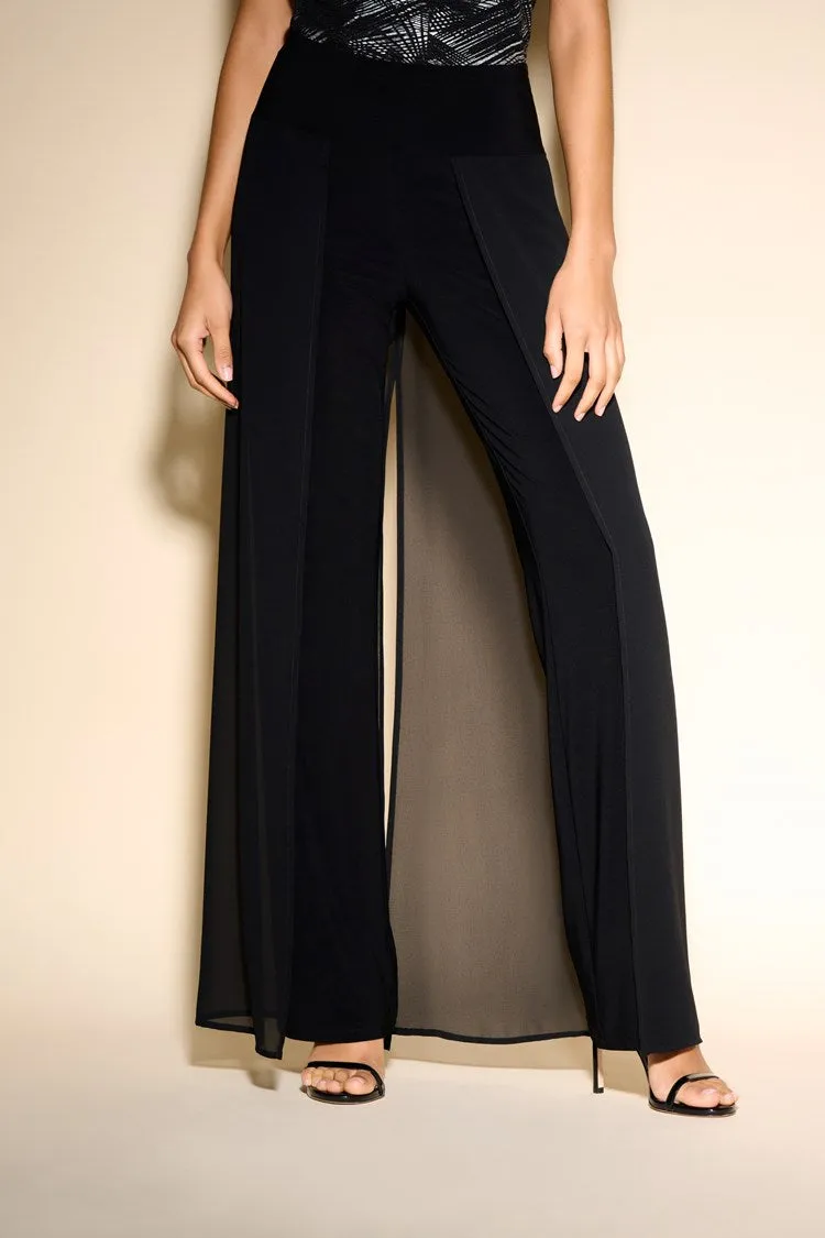 Joseph Ribkoff Chiffon  Overlay Straight Leg Pants