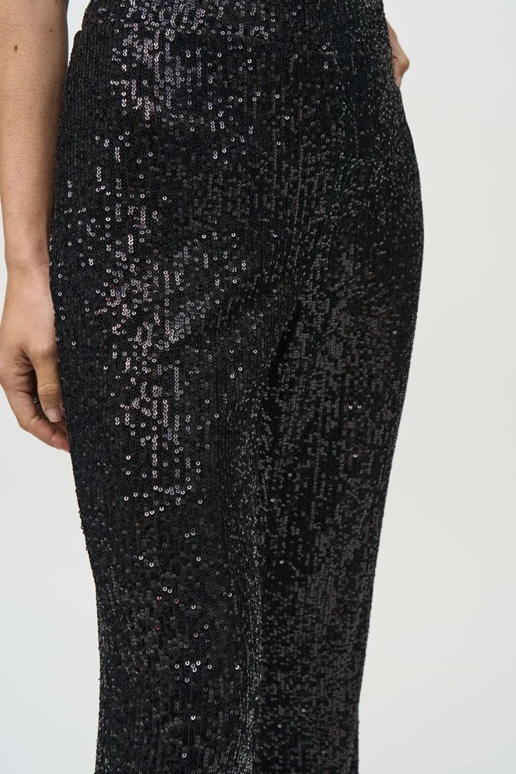 Joseph Rifkoff Sequins Flared Pull-On Pants
