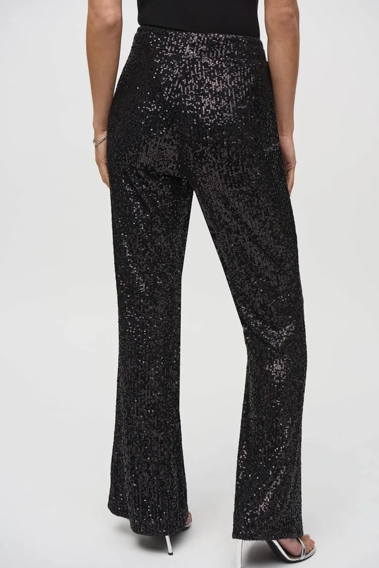 Joseph Rifkoff Sequins Flared Pull-On Pants