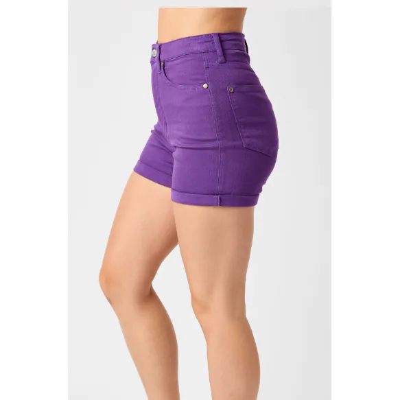 Judy Blue High Waist Tummy Control Garment Dyed Shorts