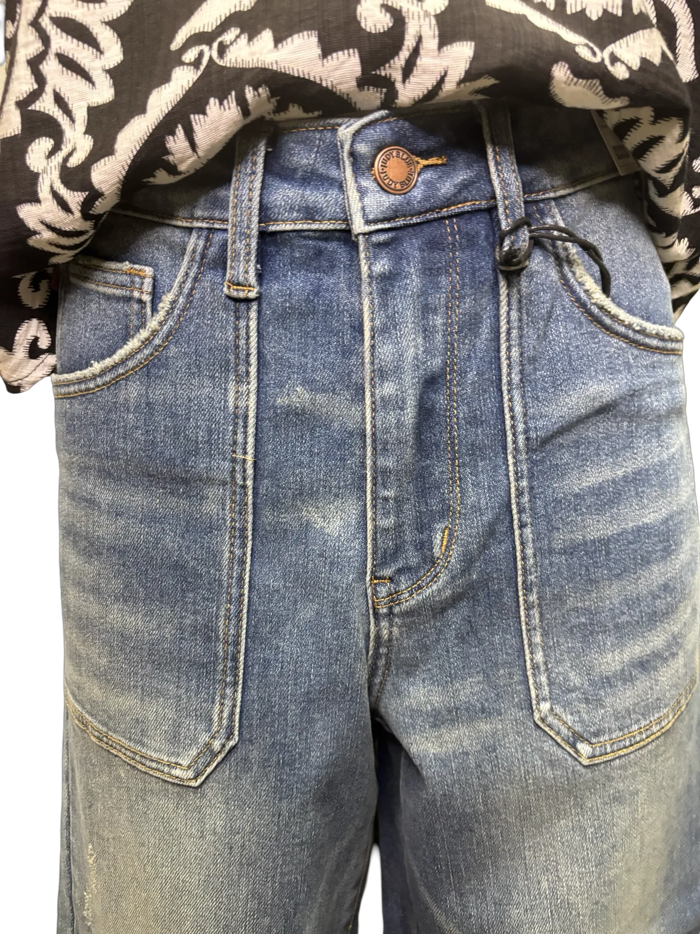 Judy Blue HW Utility Pockets Crop Wide