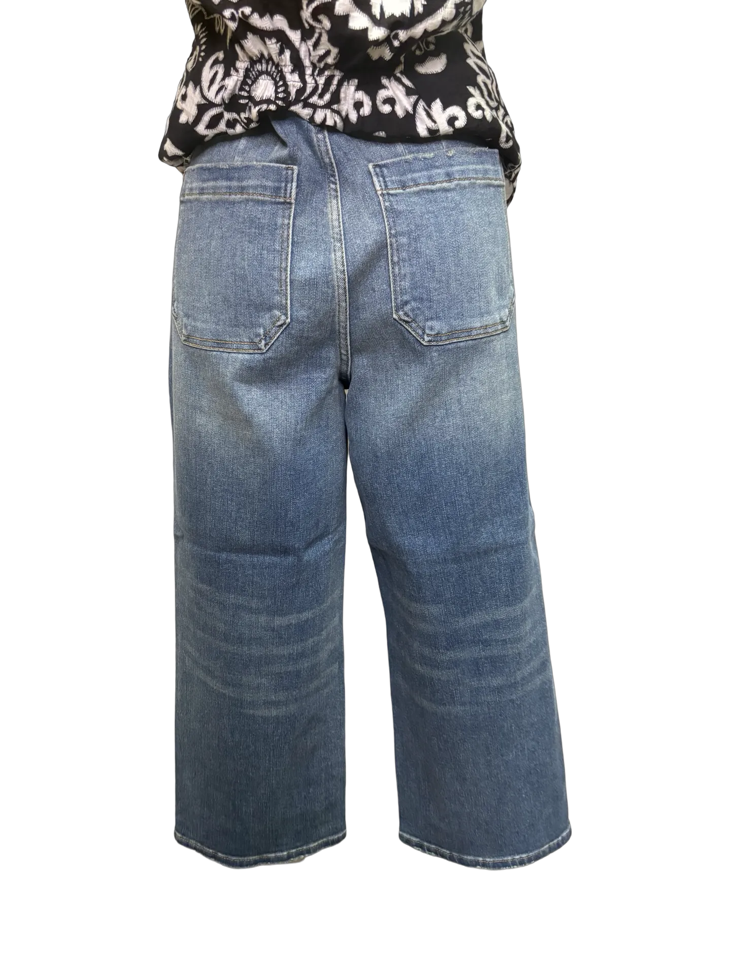 Judy Blue HW Utility Pockets Crop Wide
