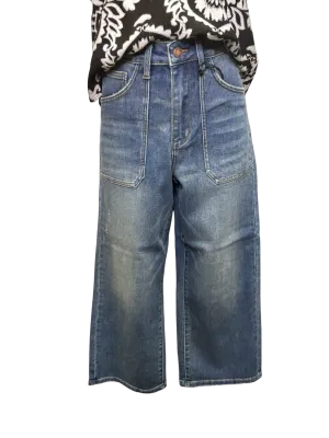 Judy Blue HW Utility Pockets Crop Wide