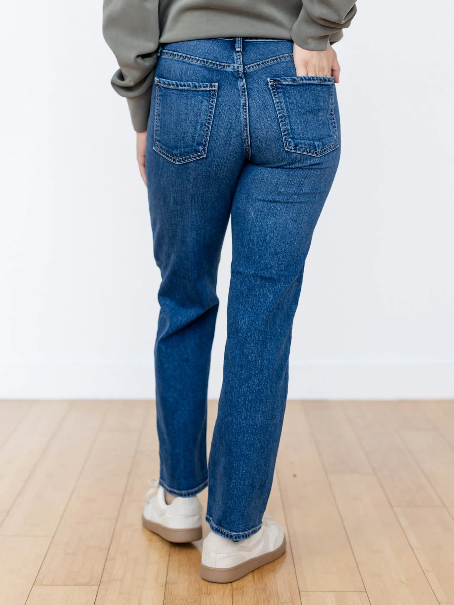 Just Black Dark Denim Super Soft 90s Longer Straight