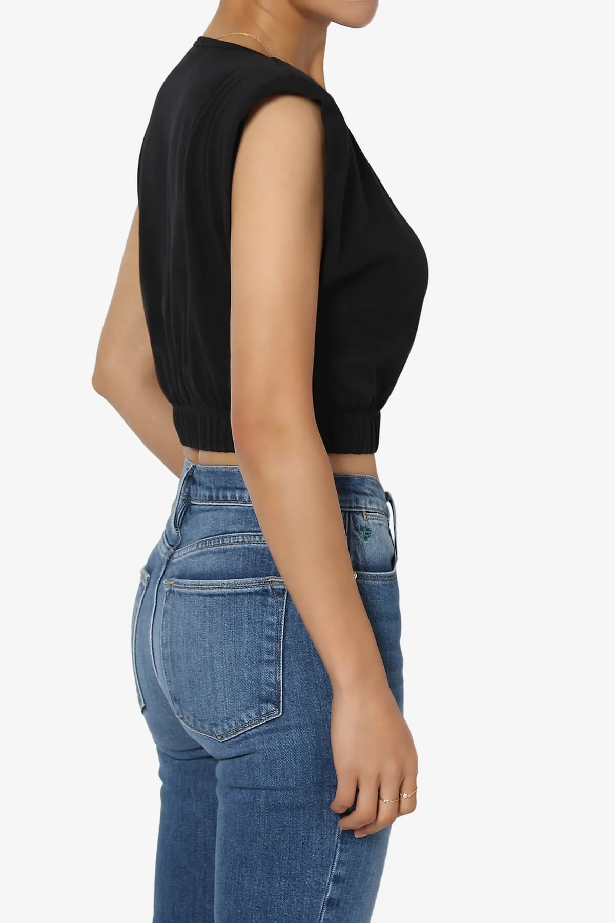 Kali Padded Shoulder Crop Tank Top