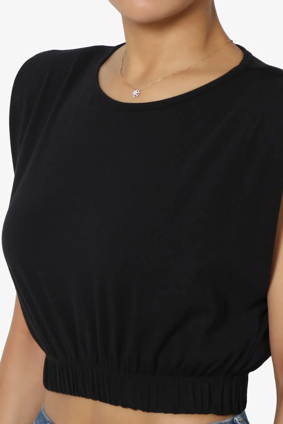 Kali Padded Shoulder Crop Tank Top