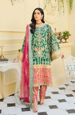 Kameez Salwar Online in Green and Red Color #PF421