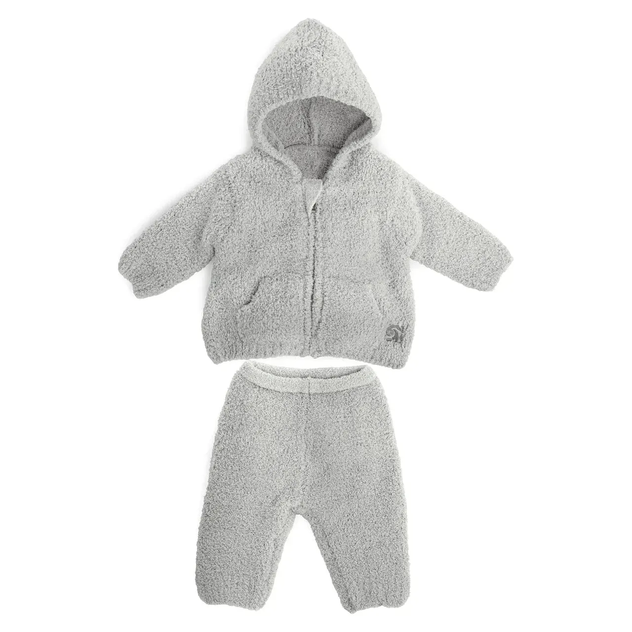 Kashwere Baby Ultra Plush Stone Baby Hoodie & Pants Set