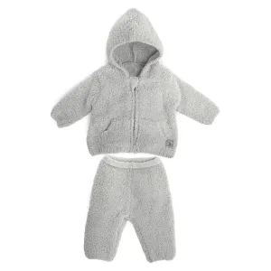 Kashwere Baby Ultra Plush Stone Baby Hoodie & Pants Set
