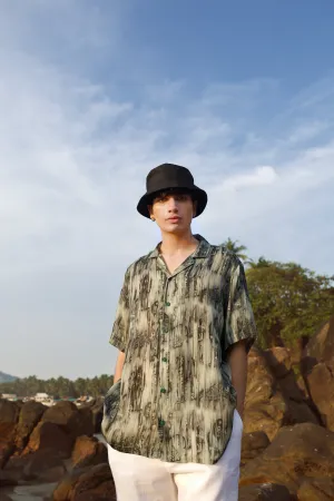 Khajuraho Abstract Dark Brown Oversize Shirt