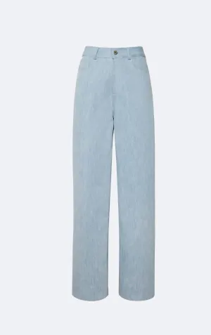 Lapointe Washed Denim Straight Leg Pant