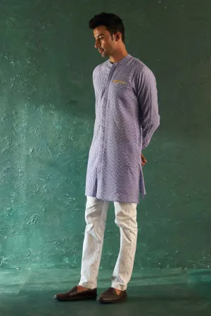 Lavender Gota Detail Kurta Set