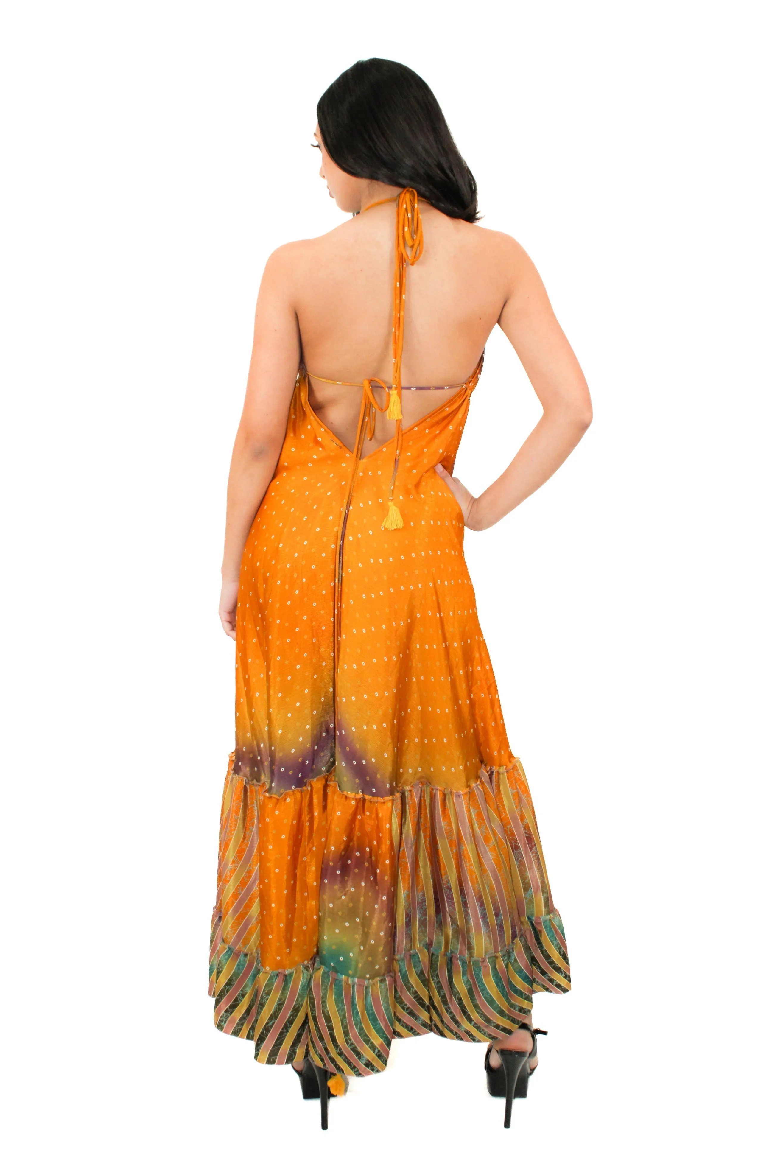 Lazy Daisy Maxi adjustable halter dress in Purple (DK-6320)