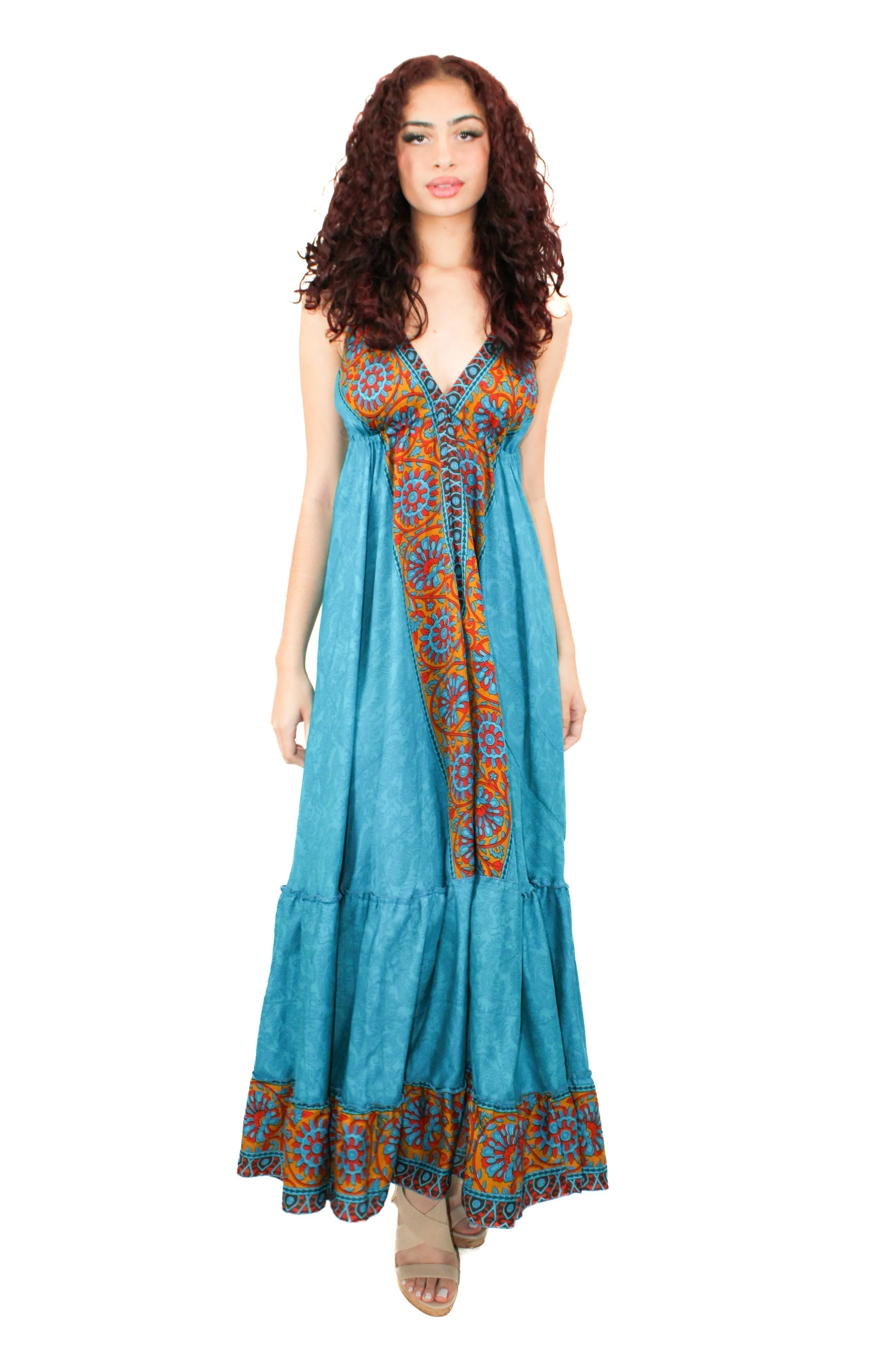 Lazy Daisy Maxi adjustable halter dress in Purple (DK-6320)