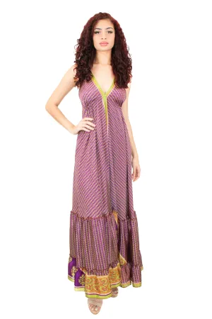 Lazy Daisy Maxi adjustable halter dress in Purple (DK-6320)