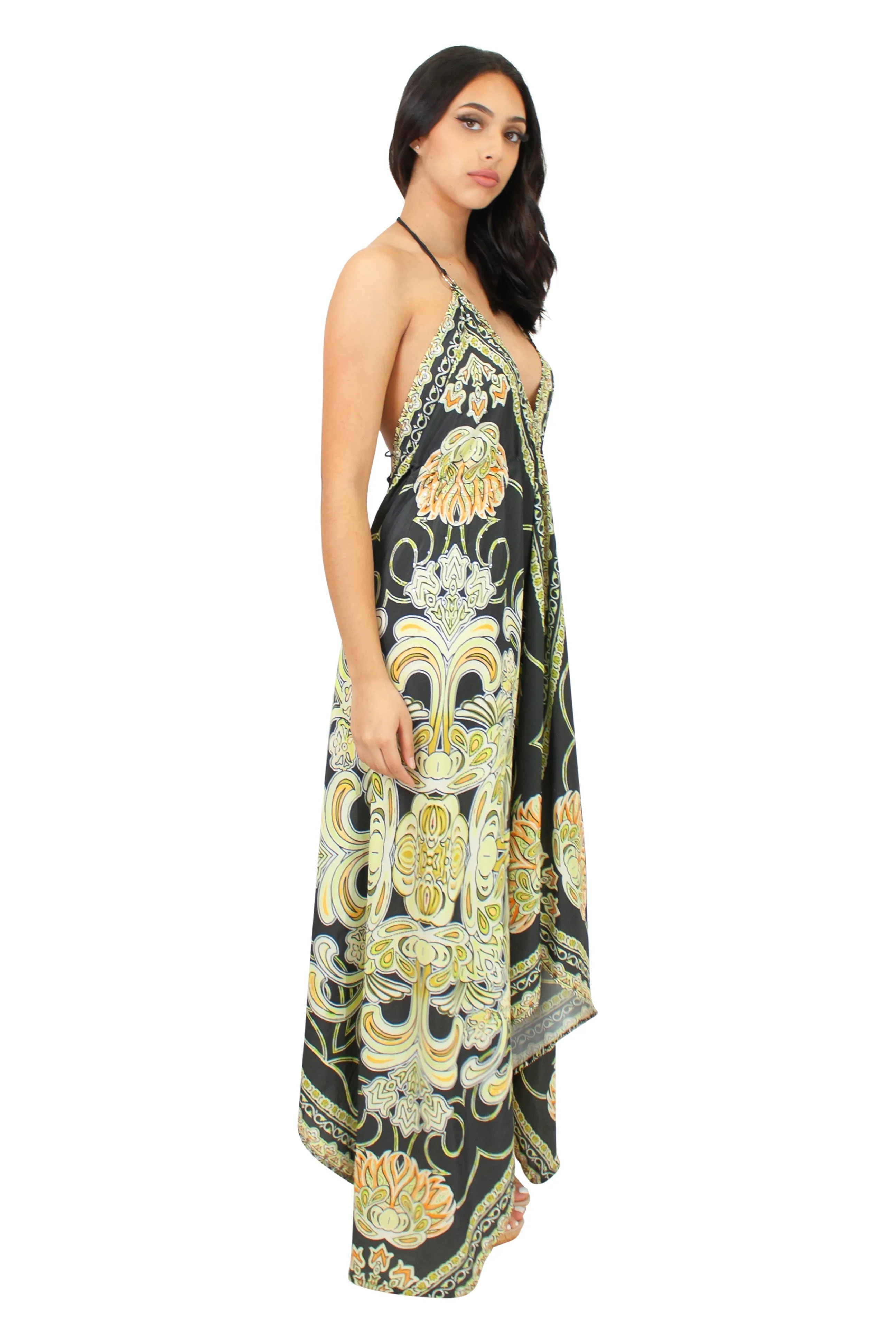 LD-104 Dress in Green Mix